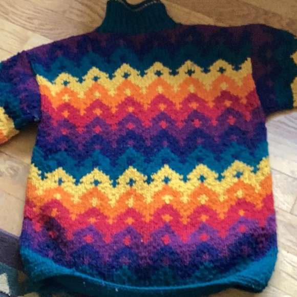 🐑 Wool Knit Sweater Sz M Italian Ribbon - Picture 13 of 16